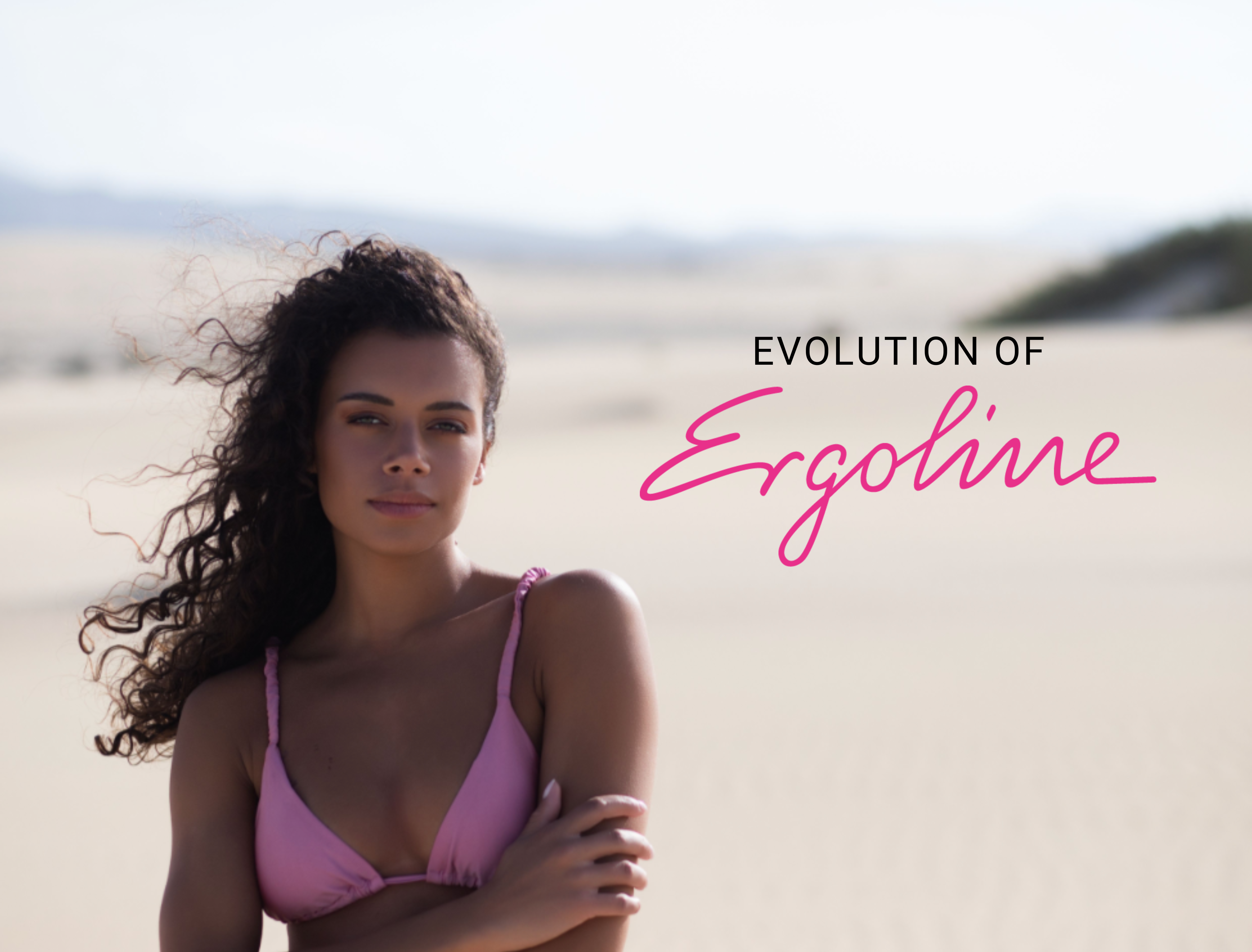woman modeling beach-ready tan representing results from Ergoline tanning technology